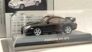 KYOSHO 1/64 Porsche 911 GT2 Black Diecast Model Car Free Shipping - Picture 1 of 13