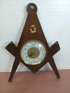 Reloj de pared de madera masónico Shriners 33° - Imagen 1 de 11