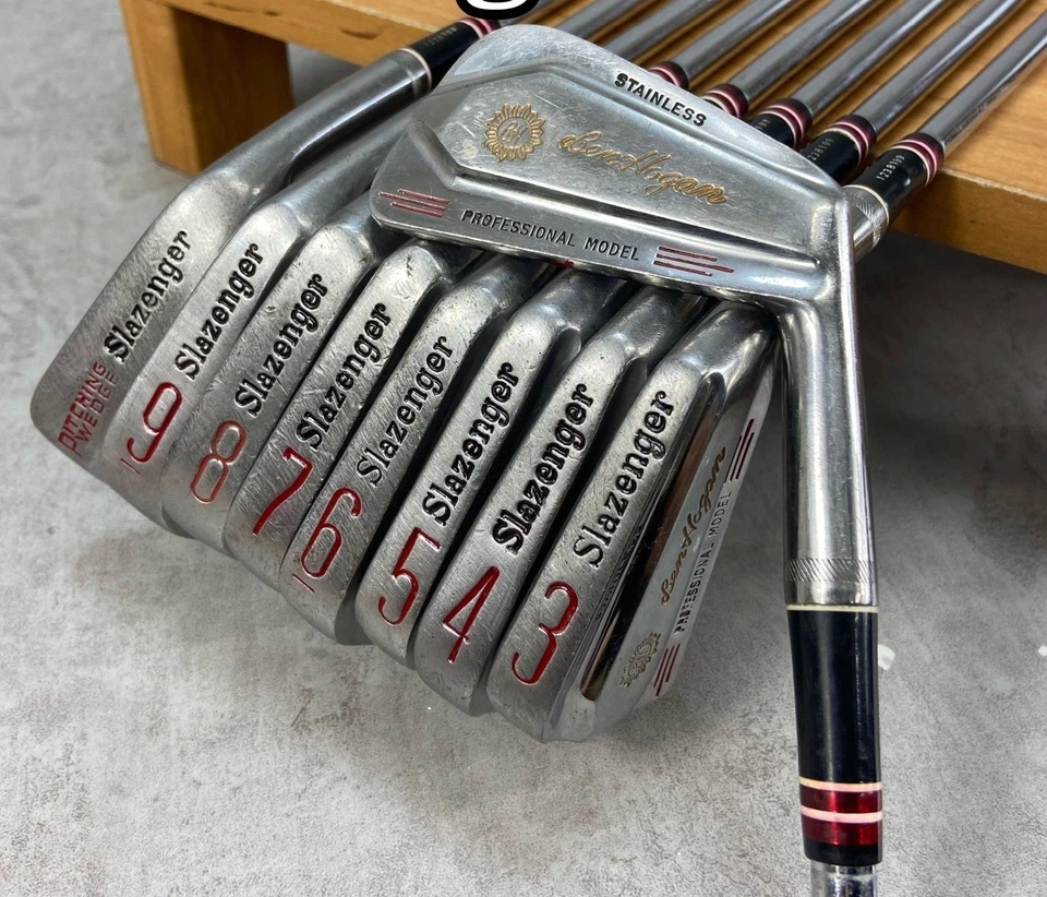Ben Hogan Slazenger Iron Set 2-9 Pitching Wedge R Steel Flex Used - Image 1 of 4