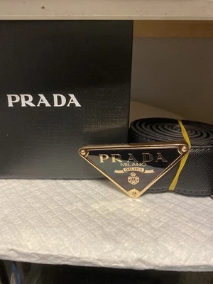 PRADA - CINTURÓN NEGRO HOMBRE - TALLA 34 Foto 1 de 2