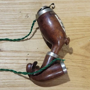 Pipa de tabaco Bruyere tallada a mano con tapa de madera de colección *Sin tallo Oberammergau - Imagen 1 de 17