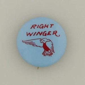 Right Winger Hippie Cause 1 1/4" Pinback Button Big Little Store San Francisco - Picture 1 of 4