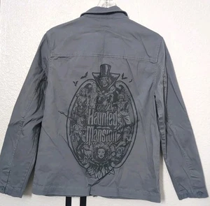 Haunted Mansion Shacket Mens SMALL Jacket Shirt Ghost Madame Leota Gray Disney - Picture 1 of 10