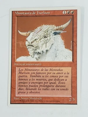 MTG Hurloon Minotaur (Spanish 4th Edition (WB)/Red/C) - BGM - Image 1 of 2