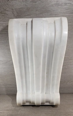 Antiguo soporte Keystone tallado blanco Keystone arquitectónico mármol chimenea Foto 1 de 4