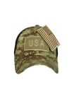 US American Flag Patch Baseball Cap Trucker Army Tactical Camouflage Dad Hat 