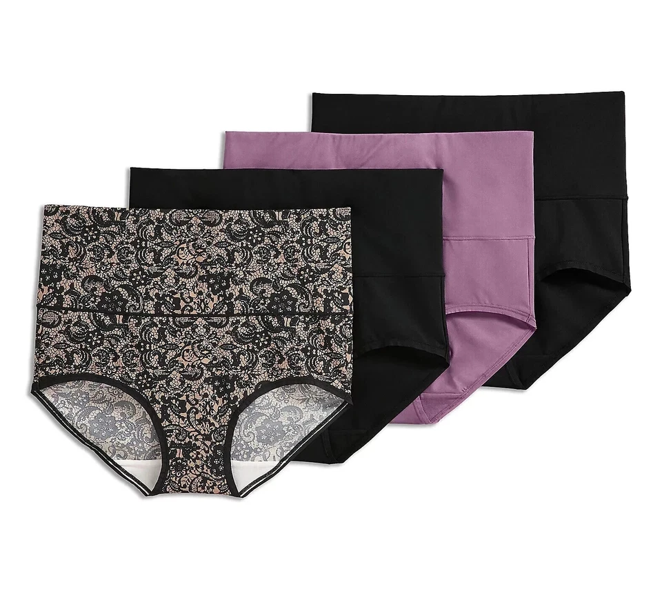 Juego de 4 calzoncillos suavizantes Jockey negro/ciruela, XL A596556 Foto 1 de 1