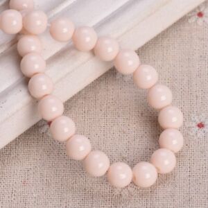 30pcs Round 8mm Opaque Crystal Glass Loose Beads For Jewelry Making DIY Bracelet