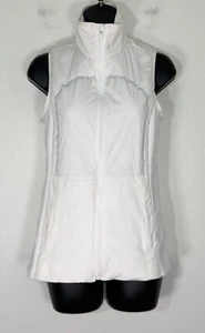 LULULEMON Run For Cold Vest Womens 6 White Lightweight Pockets Water Repellent - Picture 1 of 11