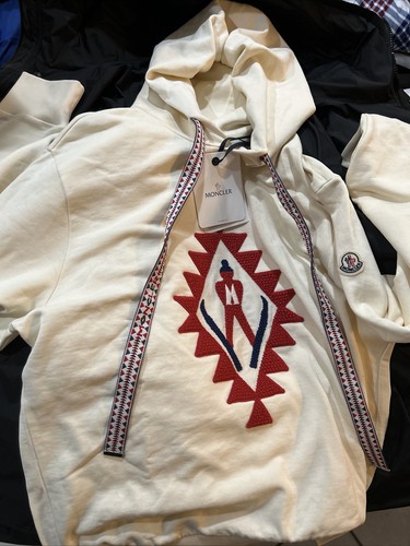 OFF WHITE Felpa con cappuccio motivo grafico Moncler 2023