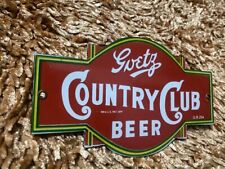 COUNTRY CLUB BEER PORCELAIN ENAMEL SIGN SIZE 8" X 4" INCHE