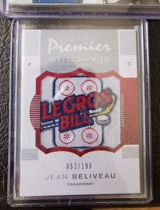 07-08 OPC PREMIER JEAN BELIVEAU STITCHINGS #/199 2007 O-PEE-CHEE le gros bill