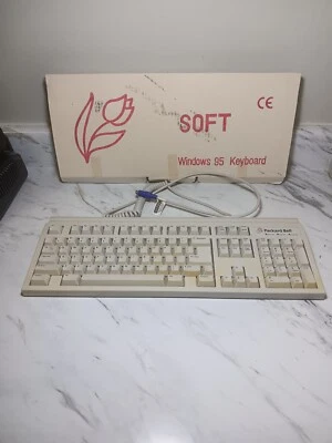 Vintage WINDOWS 95 Packard Bell PS/2 Model 5130 Keyboard Untested In Box - Image 1 of 4