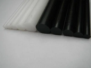 Acetal Rod Black White delrin nylon Plastic Round Bar 6mm 8mm 10mm 12mm 22mm 25m - Picture 1 of 4