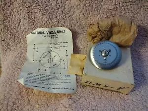 Quadrante VINTAGE National Radio Ham VELLUTO VERNIER 3" da 0 a 350 con manuale. nuovo - Foto 1 di 6