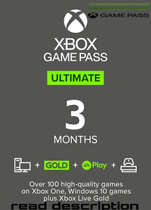 Xbox Game Pass Ultimate 3 Month straight Membership
