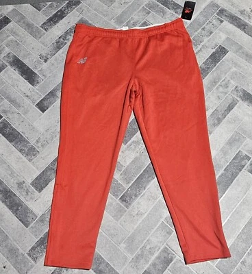 NEW BALANCE MEN'S NEW RED RUNNING JOGGERS TRAVEL PANTS ZIP COLD WEATHER SIZE XL - Image 1 of 4