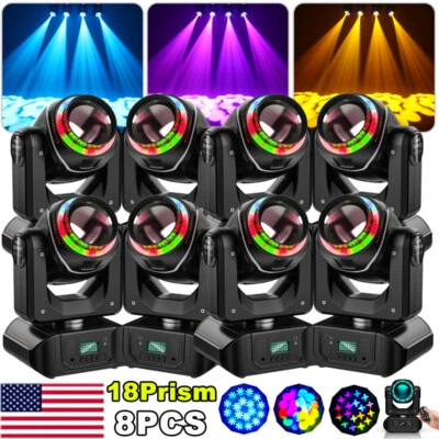 18Prism 150W Moving Head Stage Light RGBW Beam Gobo DMX Club DJ Party LED Lights - Image 1 of 4