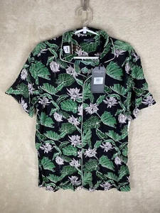 NEW BRAVE SOUL Casual Shirts Top Size S Womens Black Green Short Sleeve - Picture 1 of 10