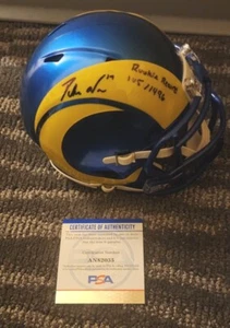 PUKA NACUA SIGNED LOS ANGELES RAMS MINI HELMET ROOKIE INSCR PSA/DNA CERT#AN8035  - Picture 1 of 10