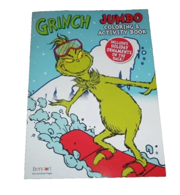NEW, GRINCH JUMBO COLORING AND ACTIVITY BOOK SR Foto 1 de 3