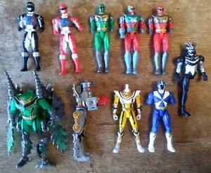 10 MIXED VINTAGE MIGHTY MORPHIN POWER RANGERS FIGURES MISSING PARTS FIGURE LOT 