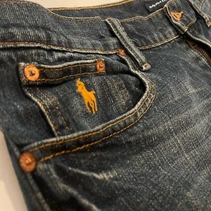 ~ Gr. 12 Ralph Lauren Sport Jeansshorts Lg Polo Denim Damen blau mitteldunkle Waschung - Bild 1 von 13