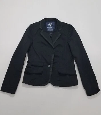 American Eagle Womens Blazer Size Small Black Long Sleeve Single Button  - Image 1 of 3