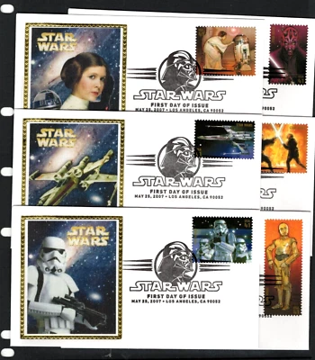 US 4143 a-o Star Wars Colorano Covers FDC Complete Set of Fifteen - Image 1 of 3