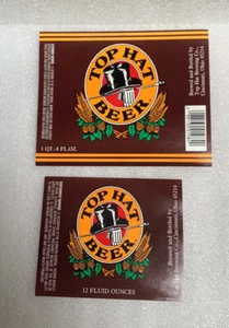 Etiquetas de cerveza Top Hat Brewing Co Cincinnati OH - Imagen 1 de 2