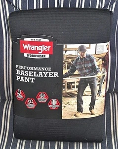 NWT Men's Wrangler Workwear Performance Black Baselayer Pants Various Sizes - Picture 1 of 2
