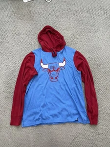 CHICAGO BULLS ‘47 BRAND CITY EDITION BLUE RED HOODIE SWEATSHIRT MEN’S MEDIUM - Picture 1 of 6