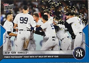 2022 Topps NOW 943 NY Yankees Punch Post Season Ticket 06/49 - Free Shipping! - Picture 1 of 2
