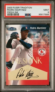 2000 FLEER SKYBOX FRESH INK AUTO PEDRO MARTINEZ SSP PSA 9 MINT POP 1 NO 10's - Picture 1 of 2