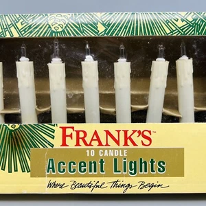 VTG Christmas DRIPPING CANDLES String of Lights 10 ACCENT LIGHTS w/ CLIPS Unused - Picture 1 of 24