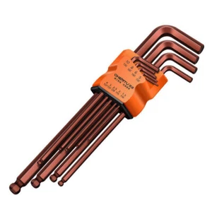Ball End Long Arm SAE Metric Star Color L Wrench 9pcs Hex Key Allen Wrench Set - Picture 1 of 6