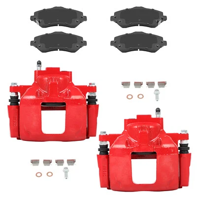 Kit de pastillas y pinzas de freno delanteras de cerámica para 07-12 Jeep Wrangler 2012 Ram C/V Foto 1 de 4