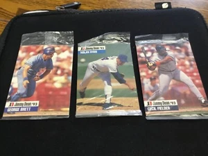 VINTAGE 1993 JIMMY DEAN BASEBALL KARTEN PAKETE (3) BRETT, FELDER, RYAN auf der Vorderseite - Bild 1 von 5