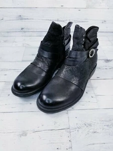 Botas al tobillo MIZ MOOZ $229 con correa de cuero - Pixie-Negro-Talla EE. UU. 8.5-9 - Imagen 1 de 8