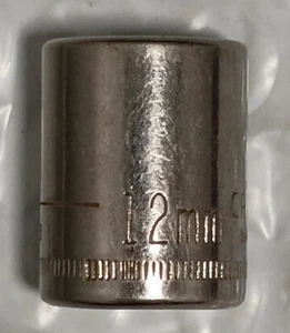 CRAFTSMAN TOOLS USA G143513, 1/4" DRIVE, 12MM. SOCKET, SHALLOW, 6 POINT. - Picture 1 of 9