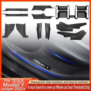 2 4 8PcsFor Tesla ModelY Juniper2025 ABS Front Rear Door Sill ProtectorThreshold - Picture 1 of 29