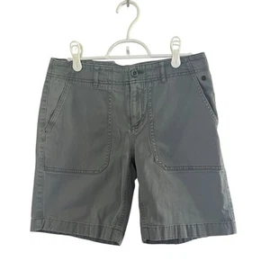 LL Bean Chino Shorts Women's Size 4 Gray Favorite Fit Straight Cotton Casual - Picture 1 of 9