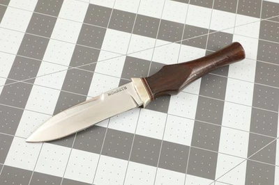 Cuchillo Bota Morseth Sin Afilar Hoja Fija 4.25" Mango Madera, Funda Cuero Foto 1 de 4