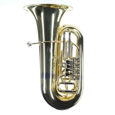 MZBB-210L Bb-Tuba, Messing, Lackiert, 4 Ventile, Goldmessing Mundrohr, Hardcase - Bild 1 von 4