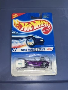 1995 Vintage Hot Wheels #341 Model Series 3/12 '58 CORVETTE COUPE Purple w/7 Sp - Picture 1 of 4