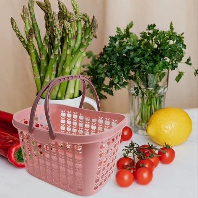  Shopping Basket for Retail Large with Handles Vegetable Harvesting - Image 1 of 4