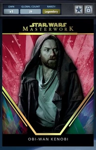 Star Wars Digital Card Trader Masterwork 2024 Red Base Legendary Obi-wan Kenobi - Picture 1 of 2