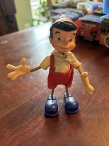1960 Marx verstellbarer Pinocchio Spielzeug 5 3/4 Zoll groß Hongkong - Bild 1 von 4
