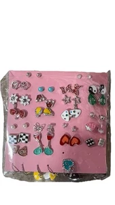 Multi-Style Cute Stud Earrings Set for Girls Women – 30 Pairs, Colorful Designs - Picture 1 of 4