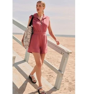 Traje de Juego Varley Linvale en Rosa Marchita Nuevo con Etiquetas Talla Mediana Mameluco Pantalones Cortos Primavera - Imagen 1 de 9